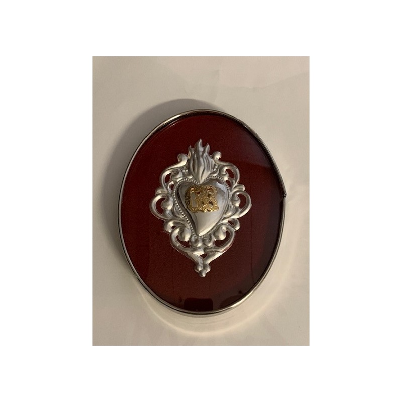Quadro ovale Cuore votivo ex voto