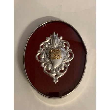 Quadro ovale Cuore votivo ex voto