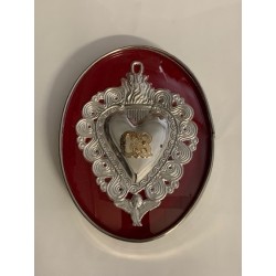 Quadro ovale Cuore votivo ex voto