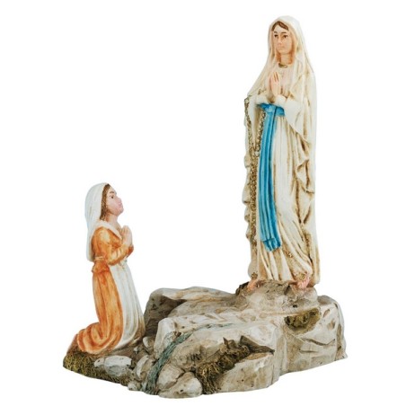 Apparizione Lourdes resina cm. 10