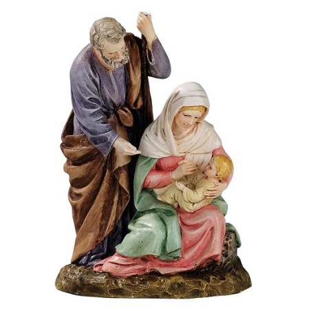Natività in resina Gesù Bambino in braccio cm. 12