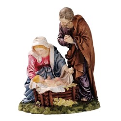 Natività in resina Gesù Bambino in culla cm. 12
