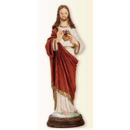 Sacro Cuore di Gesù in resina cm. 25