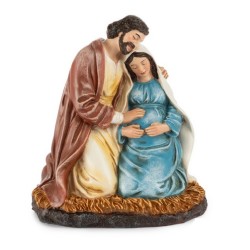 New! Gruppo S. Giuseppe e Madonna in attesa in ginocchio cm. 15