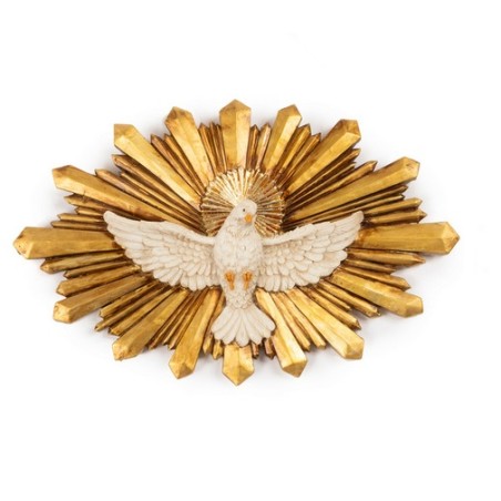Colomba Spirito Santo in resina cm. 24