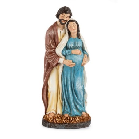 Gruppo S. Giuseppe e Madonna in attesa in piedi cm. 20