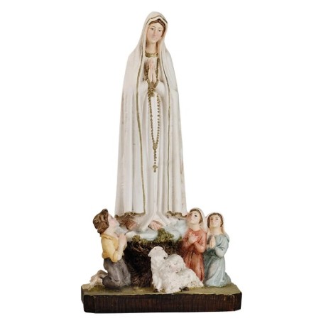 Madonna di Fatima con pastorelli cm. 25