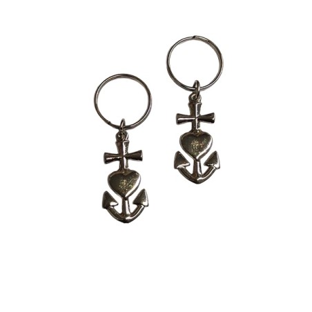 Portachiave in metallo fede speranza e carità