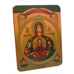 Icona Vergine dell'Alleanza in legno cm. 16x21