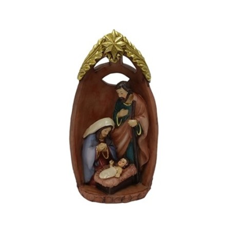 Natività in resina dipinta cm. 14