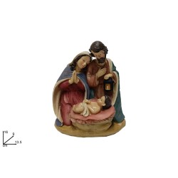 Natività in resina dipinta cm. 16