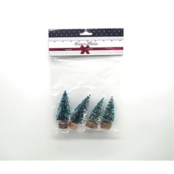 Set 4 pinetti nevati