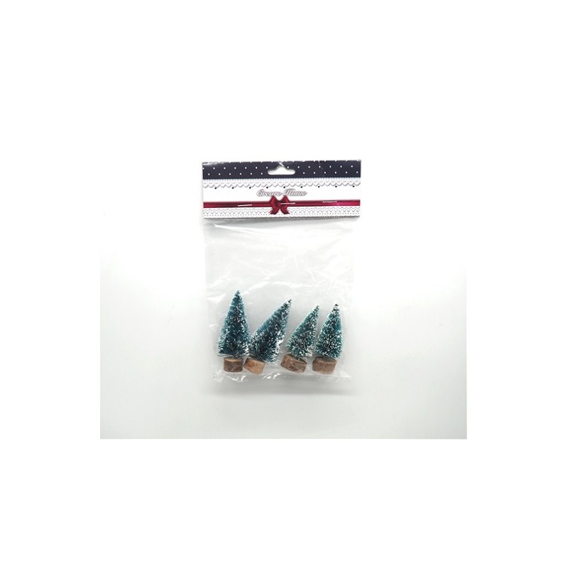 Set 4 pinetti nevati