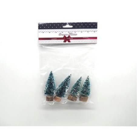 Set 4 pinetti nevati