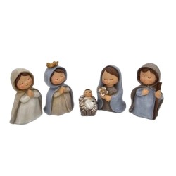 Natività 5 pezzi  in resina cm.10