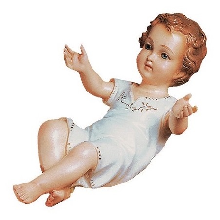 cm. 27 Bambino con veste in vetroresina