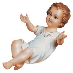 cm. 33 Bambino con veste in vetroresina