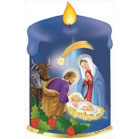 Magnete resinato candela Natività