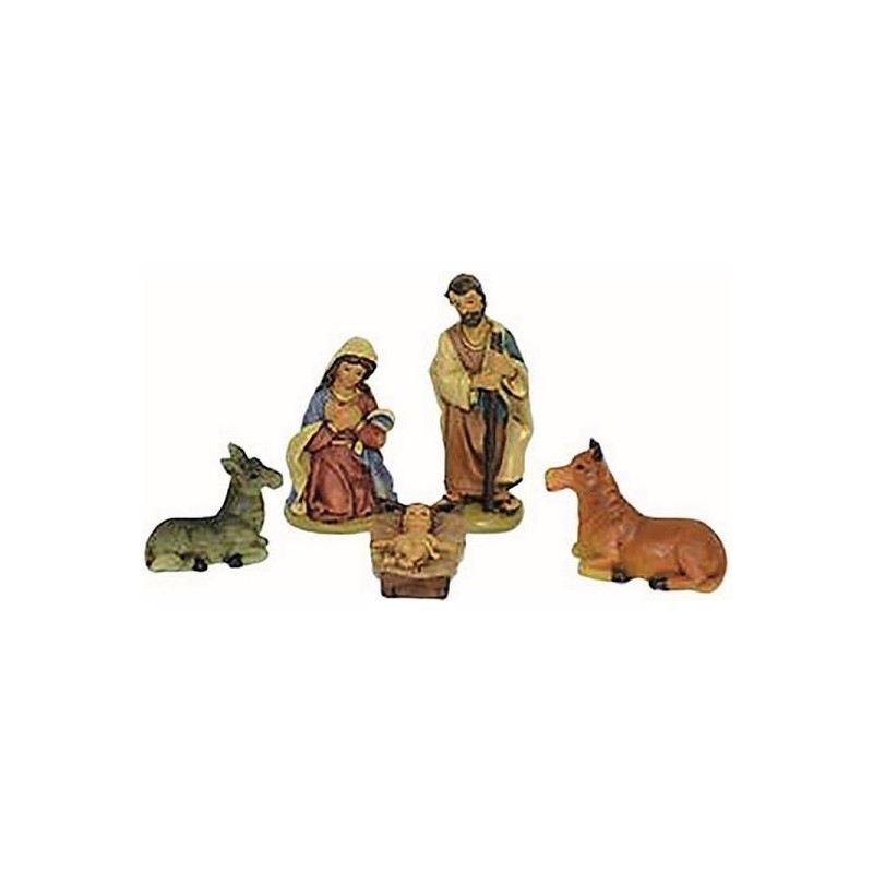 Natività 5 pz resina cm. 3,5