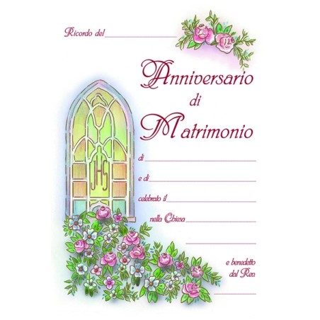 Pergamena anniversario matrimonio