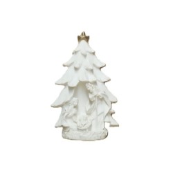 Albero Natività classica in polvere di marmo cm. 9