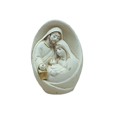 Natività ovale in resina cm. 7