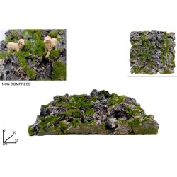 Mattonella roccia con muschio 30x30