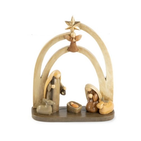 Natività con capanna stilizzata cm. 20