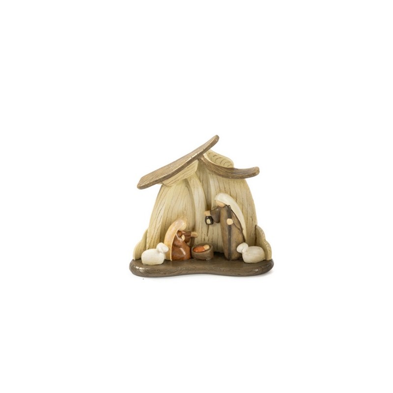 Natività con capanna stilizzata cm. 16,5