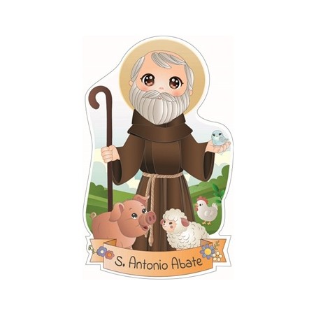 Magnete resinato S. Antonio Abate cm. 5x8