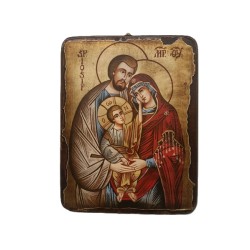 Icona rumena "Sacra Famiglia" cm. 14x18
