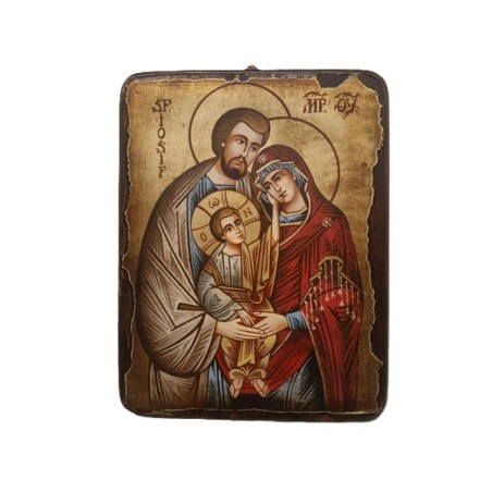 Icona rumena "Sacra Famiglia" cm. 14x18
