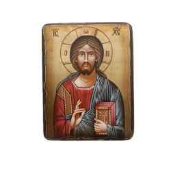 Icona rumena "Cristo Pantocratore" cm. 14x18