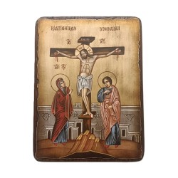 Icona rumena "La Crocifissione" cm. 18x24