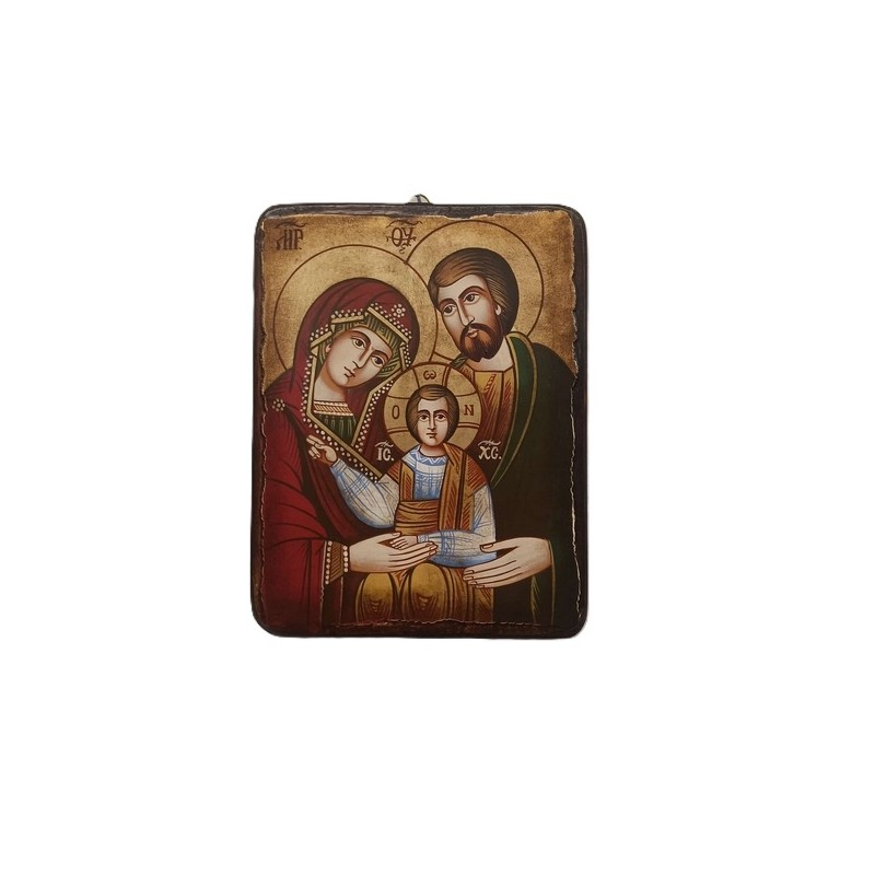 Icona rumena "Sacra Famiglia" cm. 14x18