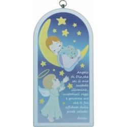 Quadretto Angelo Custode in forex cm. 9x18