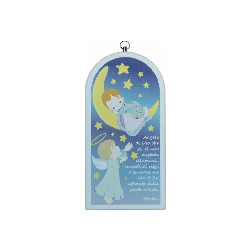 Quadretto Angelo Custode in forex cm. 9x18
