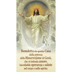 Benedizione Cristo Risorto 12x22 con oro (100 pz)