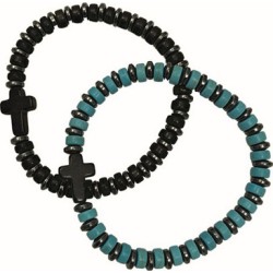 Braccialetto con ematite e resina legatura elastico