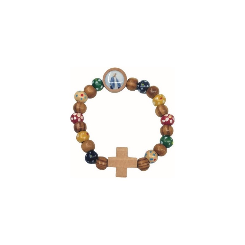 Braccialetto in legno colori missionari per bimbi