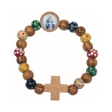 Braccialetto in legno colori missionari per bimbi