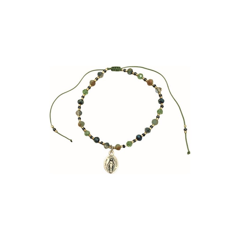 Braccialetto in semicristallo colorato legatura filo