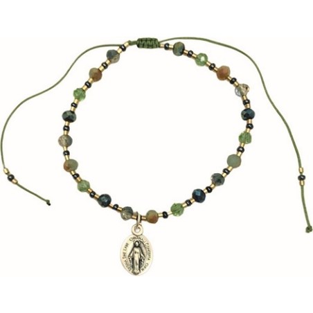 Braccialetto in semicristallo colorato legatura filo