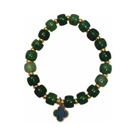 Braccialetto in vetro colorato legatura elastico