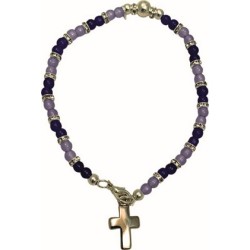 Braccialetto in vetro con moschettone