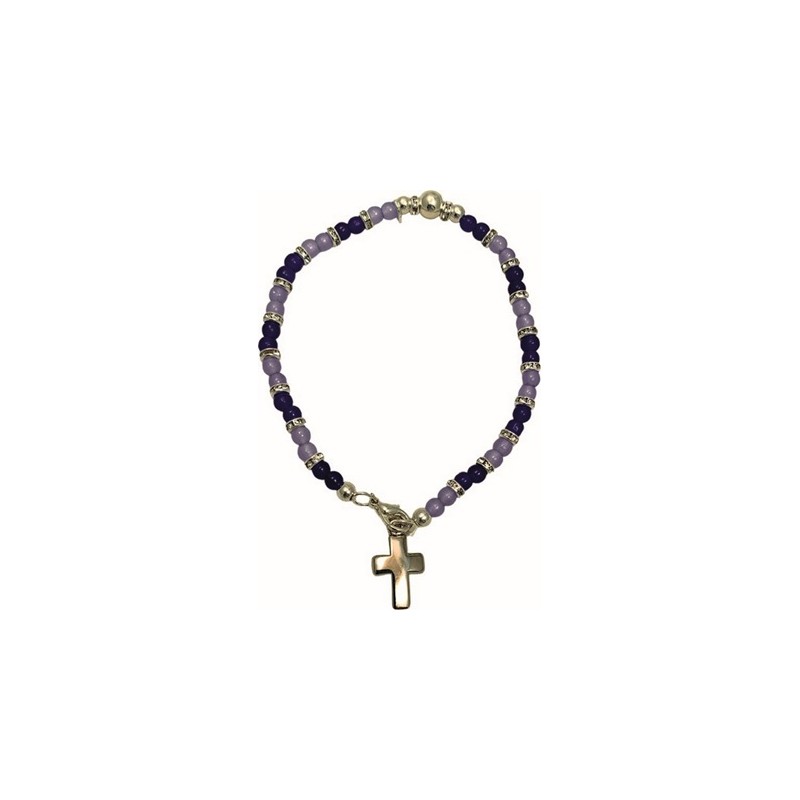 Braccialetto in vetro con moschettone