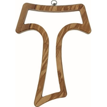 Croce Tau in Ulivo forato cm. 20
