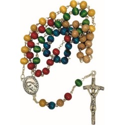 Rosario missionario in legno grano mm. 5