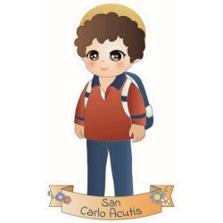 Magnete resinato naif S. Carlo Acutis