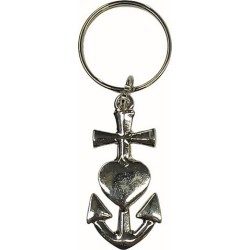 Portachiave in metallo fede speranza e carità